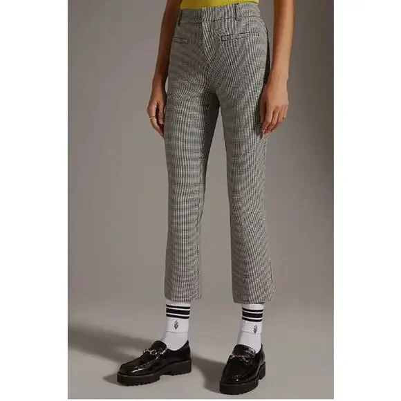 ANTHROPOLOGIE NWT The Essential Slim Pant in Black and White Houndstooth // 4 - Picture 14 of 15